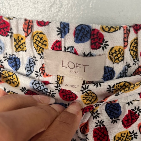 Loft Outlet Linen Pineapple Skirt Size M - Picture 7 of 9